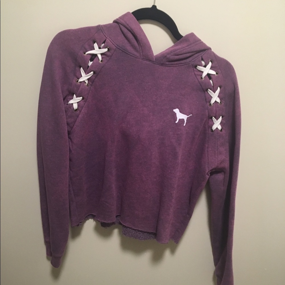 Size Small VS Pink mini hoodie- vintage vibe